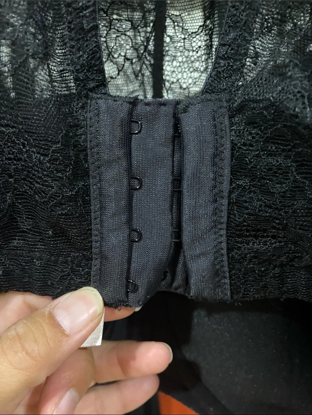 Cacique Black Lace High-Neck Bralette with Scalloped Trim